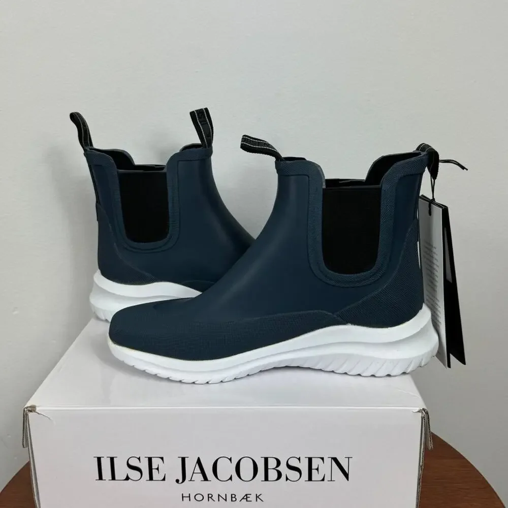 New Ilse Jacobsen Rubber Waterproof Rain Boot in Orion Blue Women's Size 10